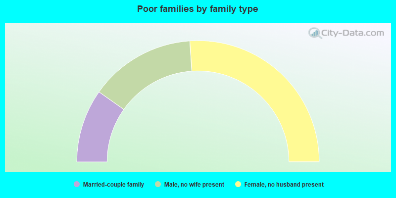 Poor families by family type