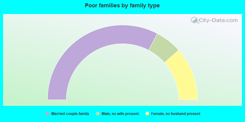 Poor families by family type