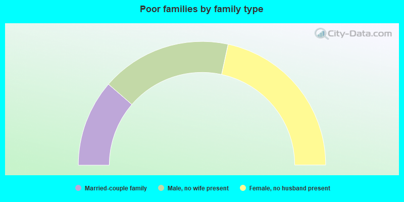 Poor families by family type