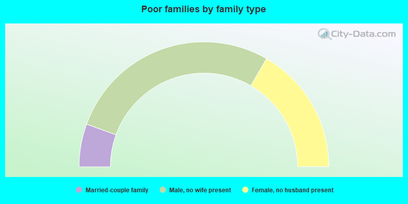 Poor families by family type