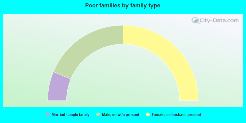 Poor families by family type