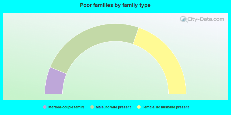 Poor families by family type