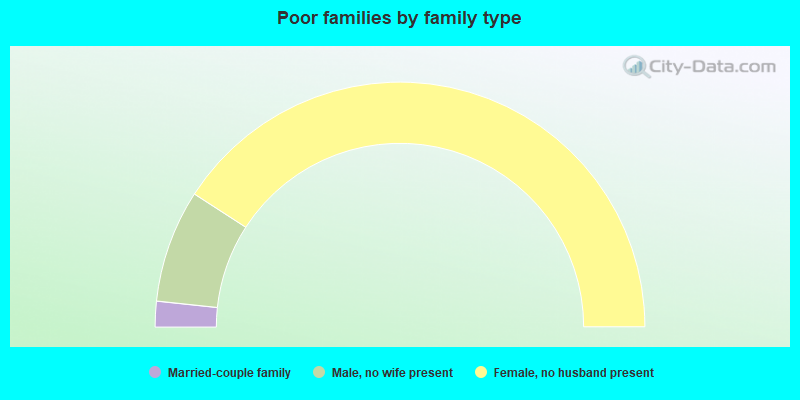 Poor families by family type