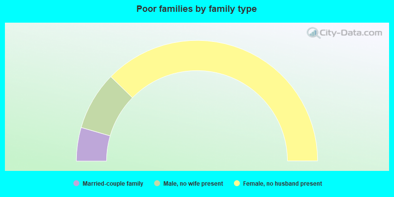 Poor families by family type