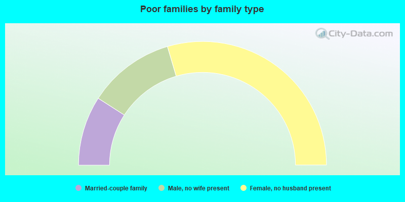 Poor families by family type