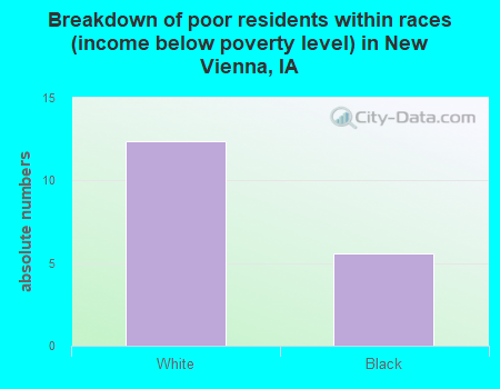 Breakdown of poor residents within races (income below poverty level) in New Vienna, IA