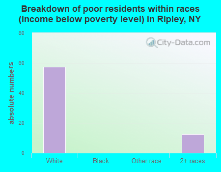 Breakdown of poor residents within races (income below poverty level) in Ripley, NY