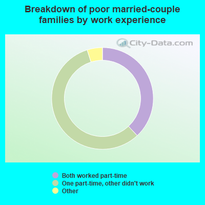 Breakdown of poor married-couple families by work experience