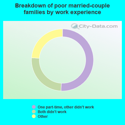 Breakdown of poor married-couple families by work experience