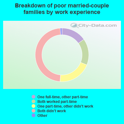 Breakdown of poor married-couple families by work experience