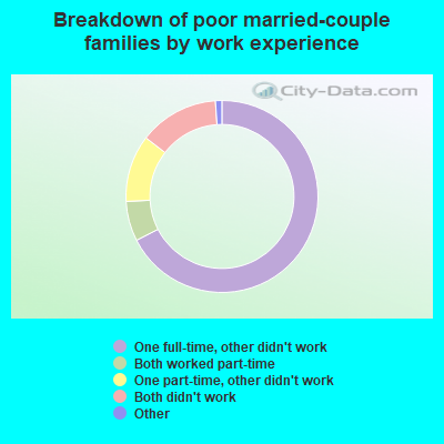 Breakdown of poor married-couple families by work experience