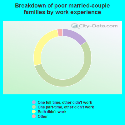 Breakdown of poor married-couple families by work experience