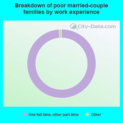 Breakdown of poor married-couple families by work experience