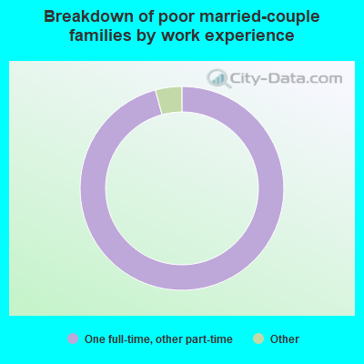 Breakdown of poor married-couple families by work experience