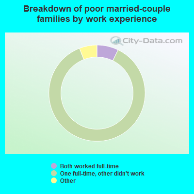 Breakdown of poor married-couple families by work experience