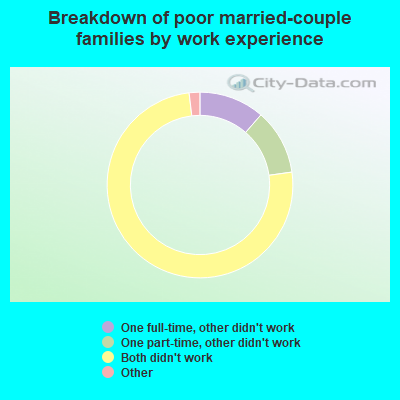 Breakdown of poor married-couple families by work experience