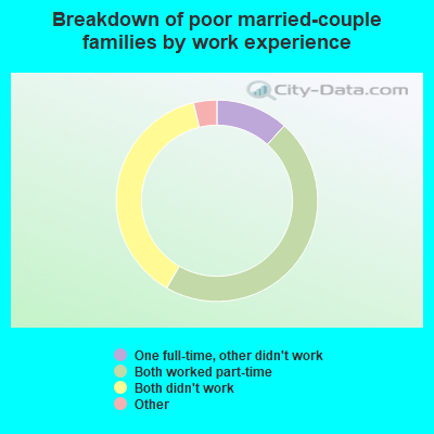 Breakdown of poor married-couple families by work experience