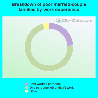 Breakdown of poor married-couple families by work experience