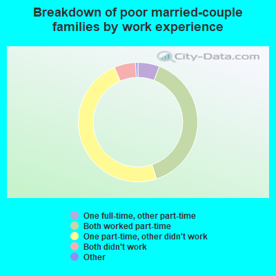 Breakdown of poor married-couple families by work experience