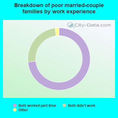 Breakdown of poor married-couple families by work experience