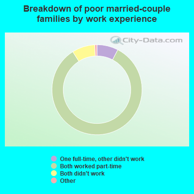 Breakdown of poor married-couple families by work experience