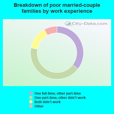 Breakdown of poor married-couple families by work experience