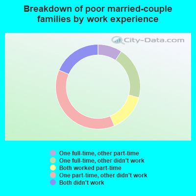 Breakdown of poor married-couple families by work experience