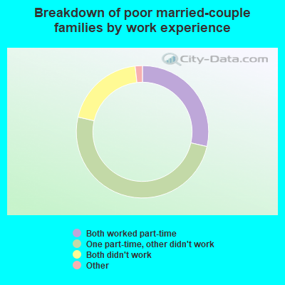 Breakdown of poor married-couple families by work experience