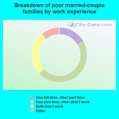 Breakdown of poor married-couple families by work experience