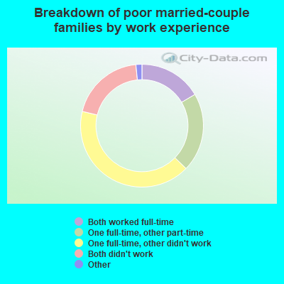 Breakdown of poor married-couple families by work experience