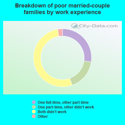 Breakdown of poor married-couple families by work experience