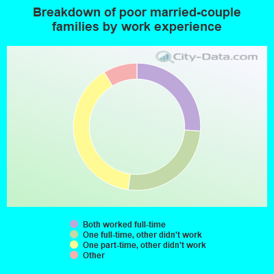 Breakdown of poor married-couple families by work experience