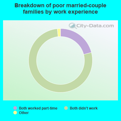 Breakdown of poor married-couple families by work experience