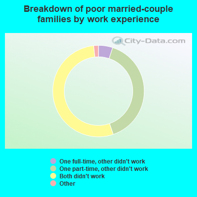 Breakdown of poor married-couple families by work experience