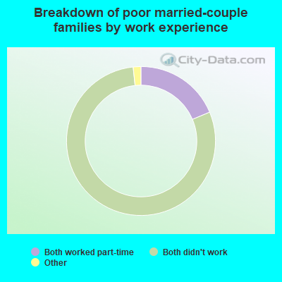 Breakdown of poor married-couple families by work experience