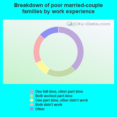 Breakdown of poor married-couple families by work experience