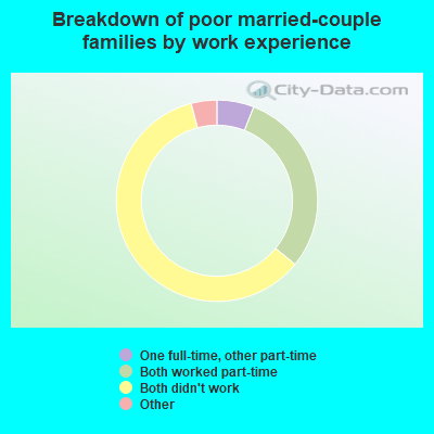 Breakdown of poor married-couple families by work experience