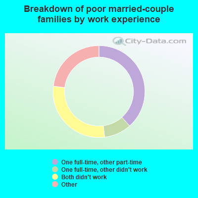 Breakdown of poor married-couple families by work experience