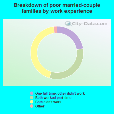 Breakdown of poor married-couple families by work experience