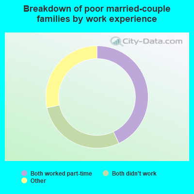 Breakdown of poor married-couple families by work experience