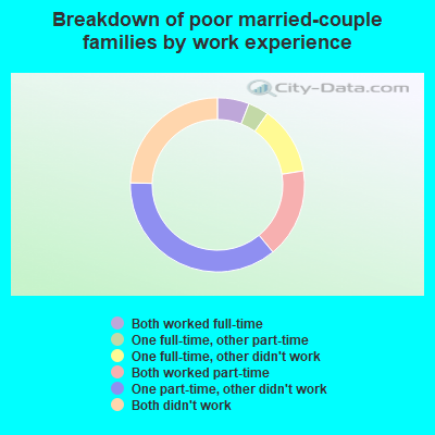 Breakdown of poor married-couple families by work experience