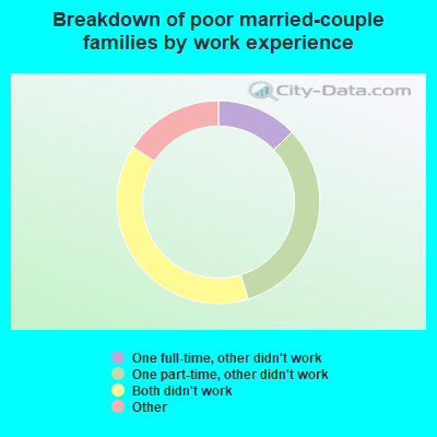 Breakdown of poor married-couple families by work experience