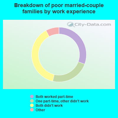 Breakdown of poor married-couple families by work experience