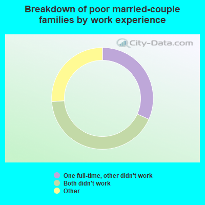 Breakdown of poor married-couple families by work experience