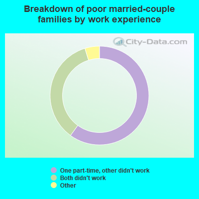 Breakdown of poor married-couple families by work experience