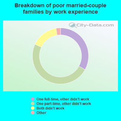 Breakdown of poor married-couple families by work experience