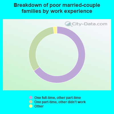 Breakdown of poor married-couple families by work experience