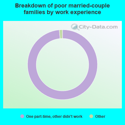 Breakdown of poor married-couple families by work experience