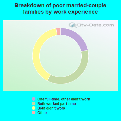 Breakdown of poor married-couple families by work experience