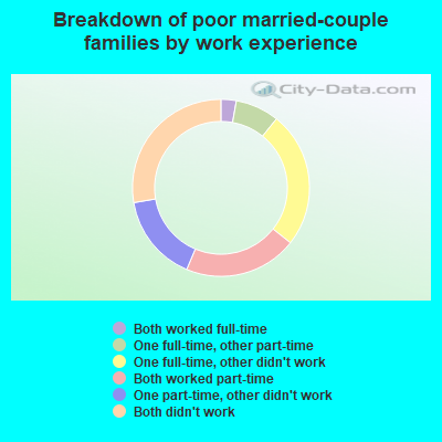 Breakdown of poor married-couple families by work experience